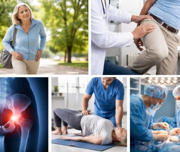 Learn about hip pain causes, daily challenges, diagnosis, treatment options, and when hip replacement surgery may be needed for long-term relief.