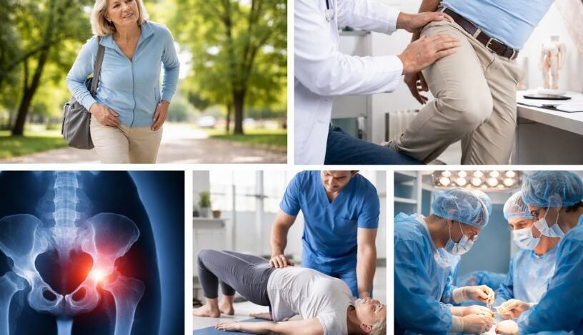 Learn about hip pain causes, daily challenges, diagnosis, treatment options, and when hip replacement surgery may be needed for long-term relief.