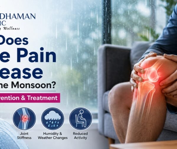 Knee pain and stiffness during the monsoon season