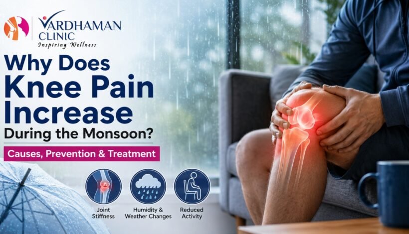 Knee pain and stiffness during the monsoon season