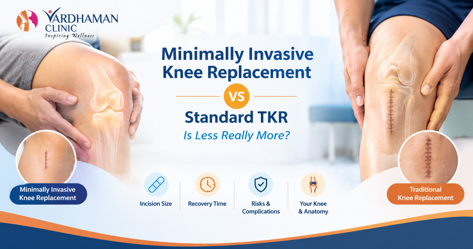 Minimally invasive knee replacement vs standard total knee replacement comparison